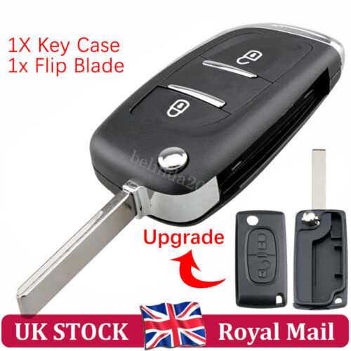 Upgrade 2 Button Key Fob Case for Citroen C3 2010 2011 2012 2013 2014 2015 2016