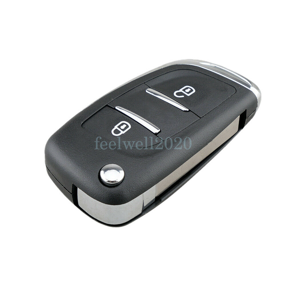 2 Button Flip Key Fob Case HU83 CE0523 For Peugeot 207 307 Citroen C3 Dispatch