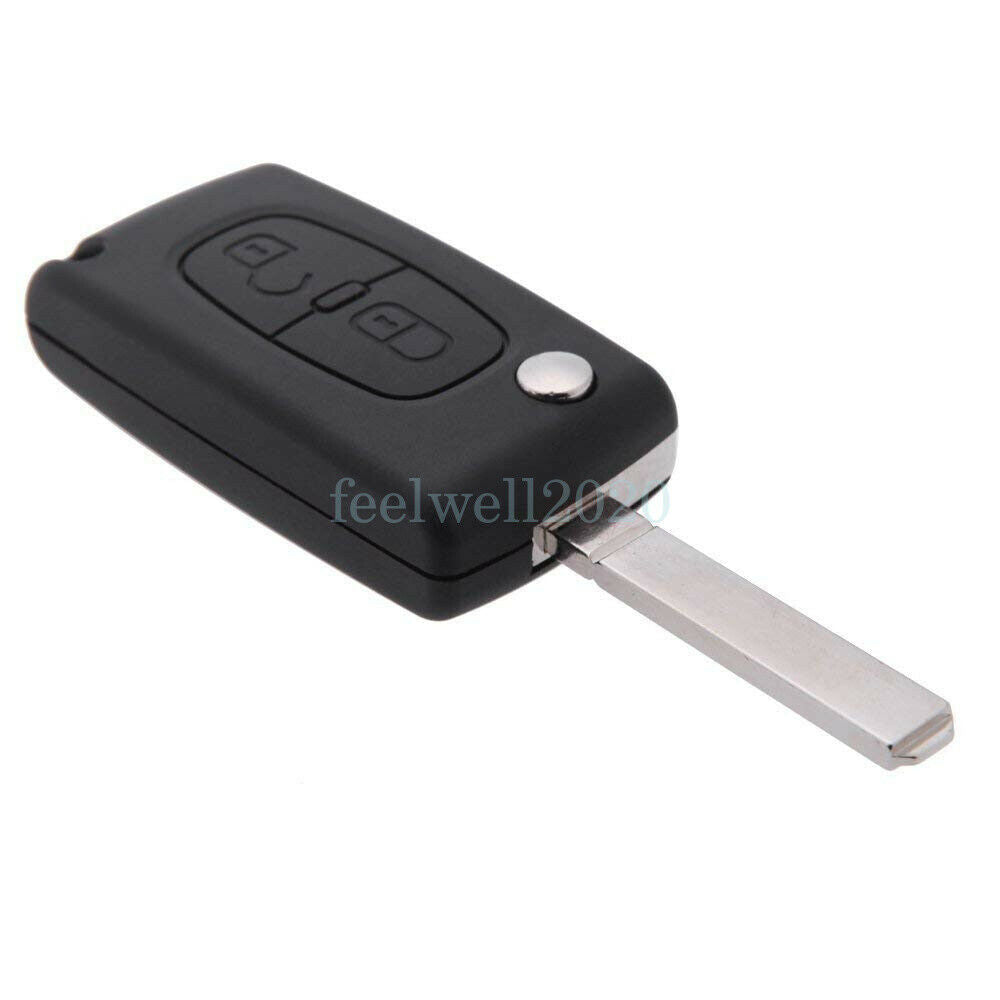 433Mhz 2 Button Remote Key Fob VA2 Blade For Peugeot 207 307 308 Citroen C2 C3