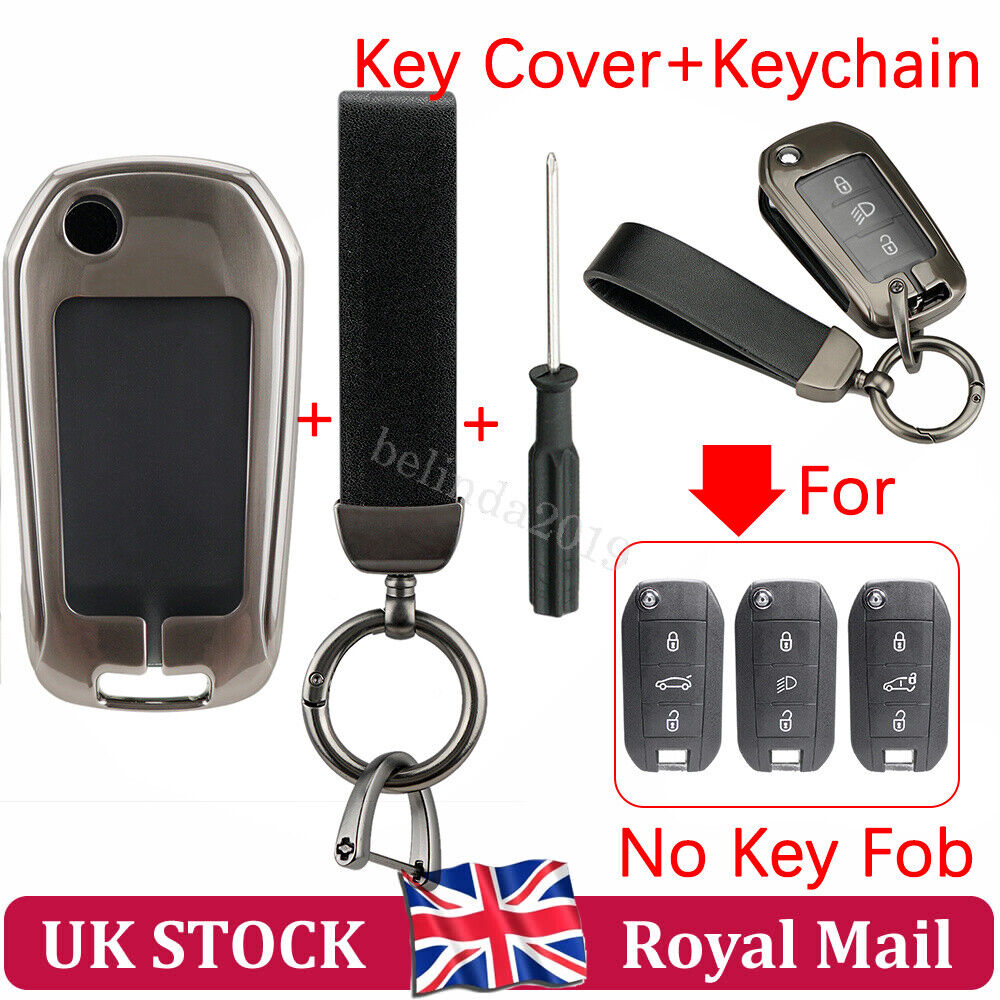 Zinc Alloy Key Cover for Citroen C1 C2 C3 C4 Berlingo 3B  Remote Fob Shell Case