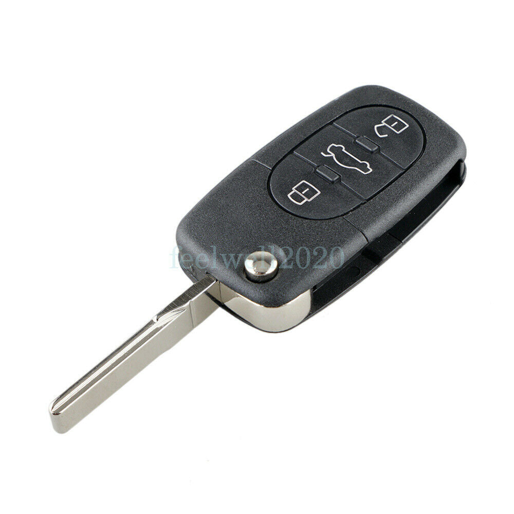 3 Button Folding Blade Remote Car Key Fob Case Shell For Audi A2 A3 A4 A6 A8 TT