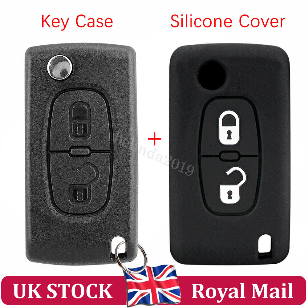 Remote Key Fob Shell Case 2 Buttons for Citroen C2 C3 Picasso C4 C8 HU83 CE0523