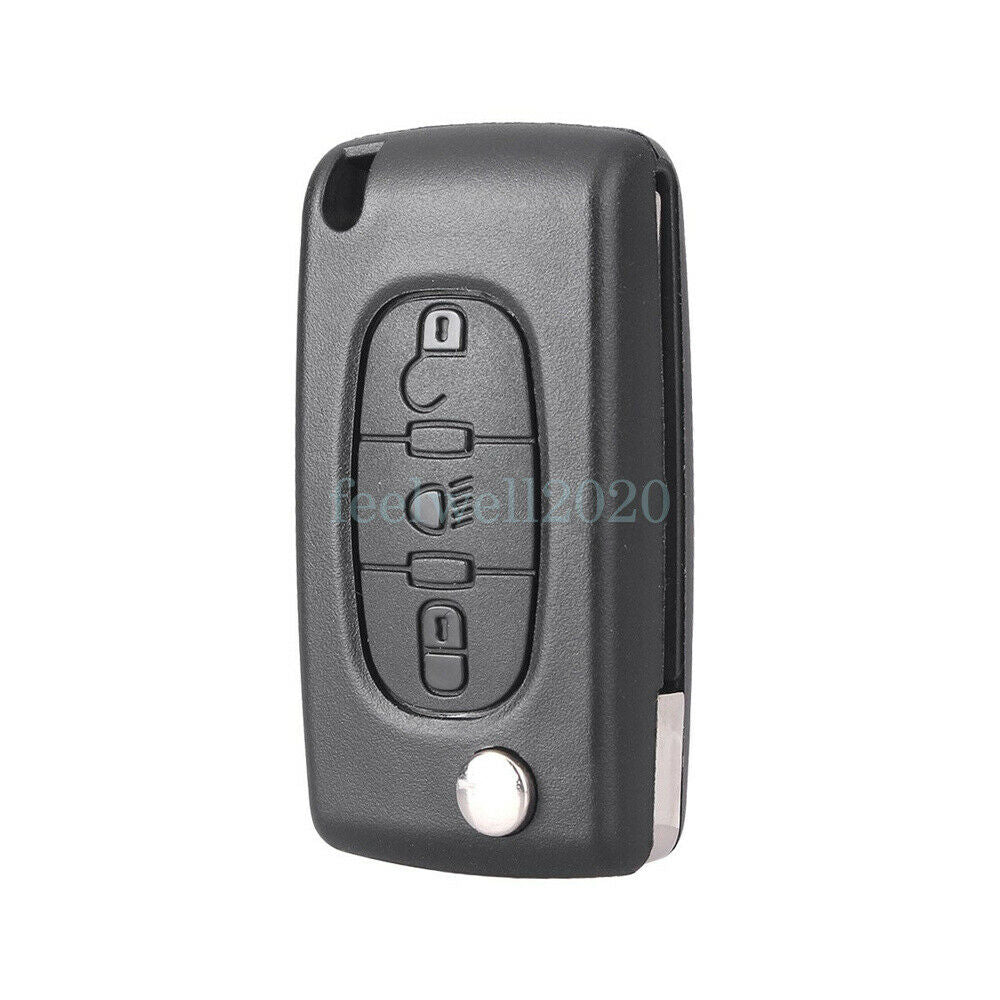 For Citroen C4 Grand Picasso C5 C6 C8 Light 3 Button Flip Remote Key Fob Case