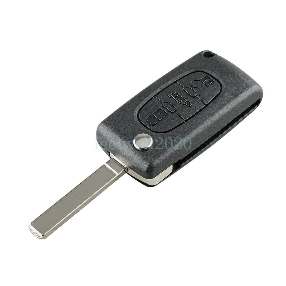 For Citroen C2 C3 C4 C5 C6 Berlingo SAXO 3 Button Remote Car Key Fob Chip 433Mhz