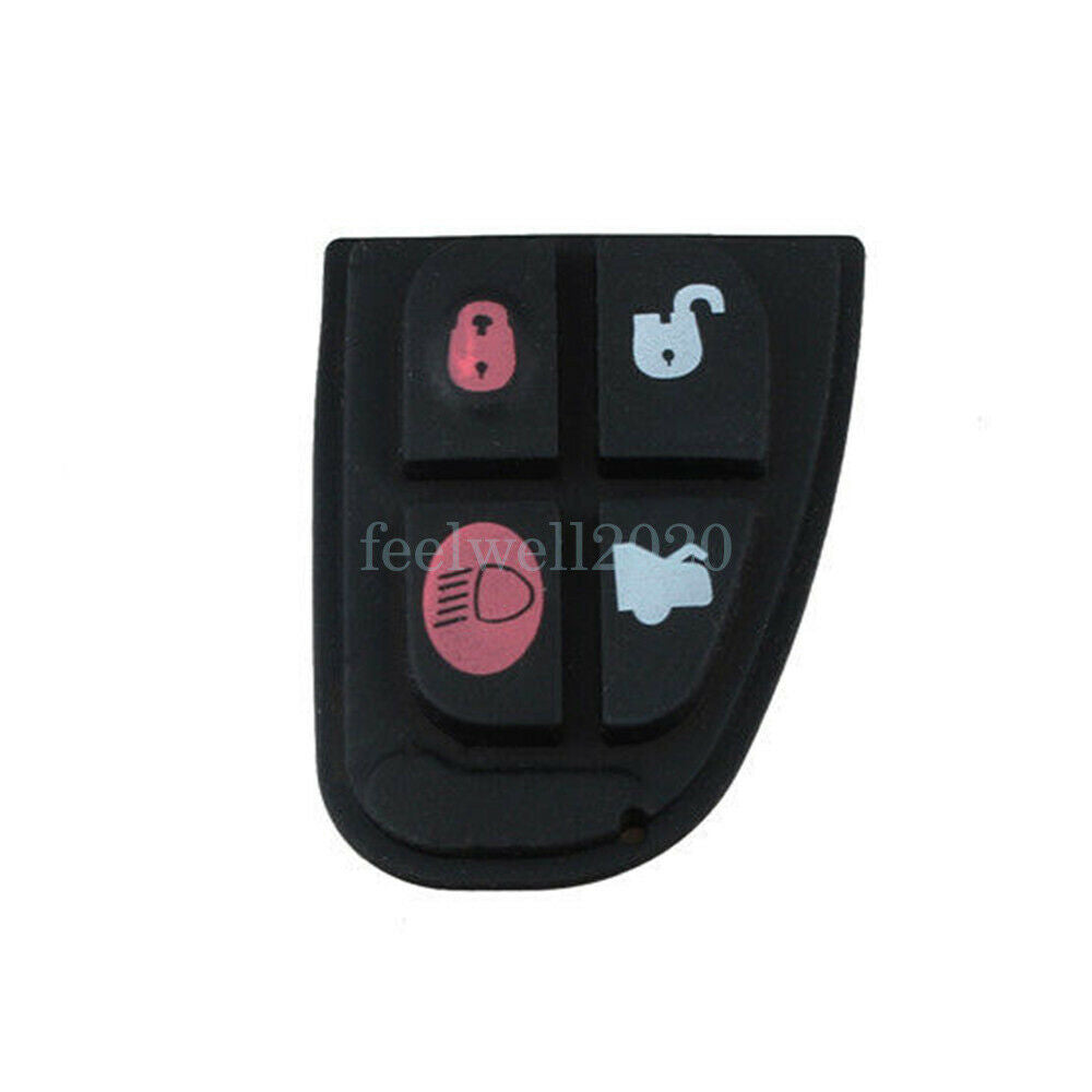 For Jaguar X-TYPE S- TYPE XF XJ XK  4 Button Key Fob Case Rubber Pad Repair Kit