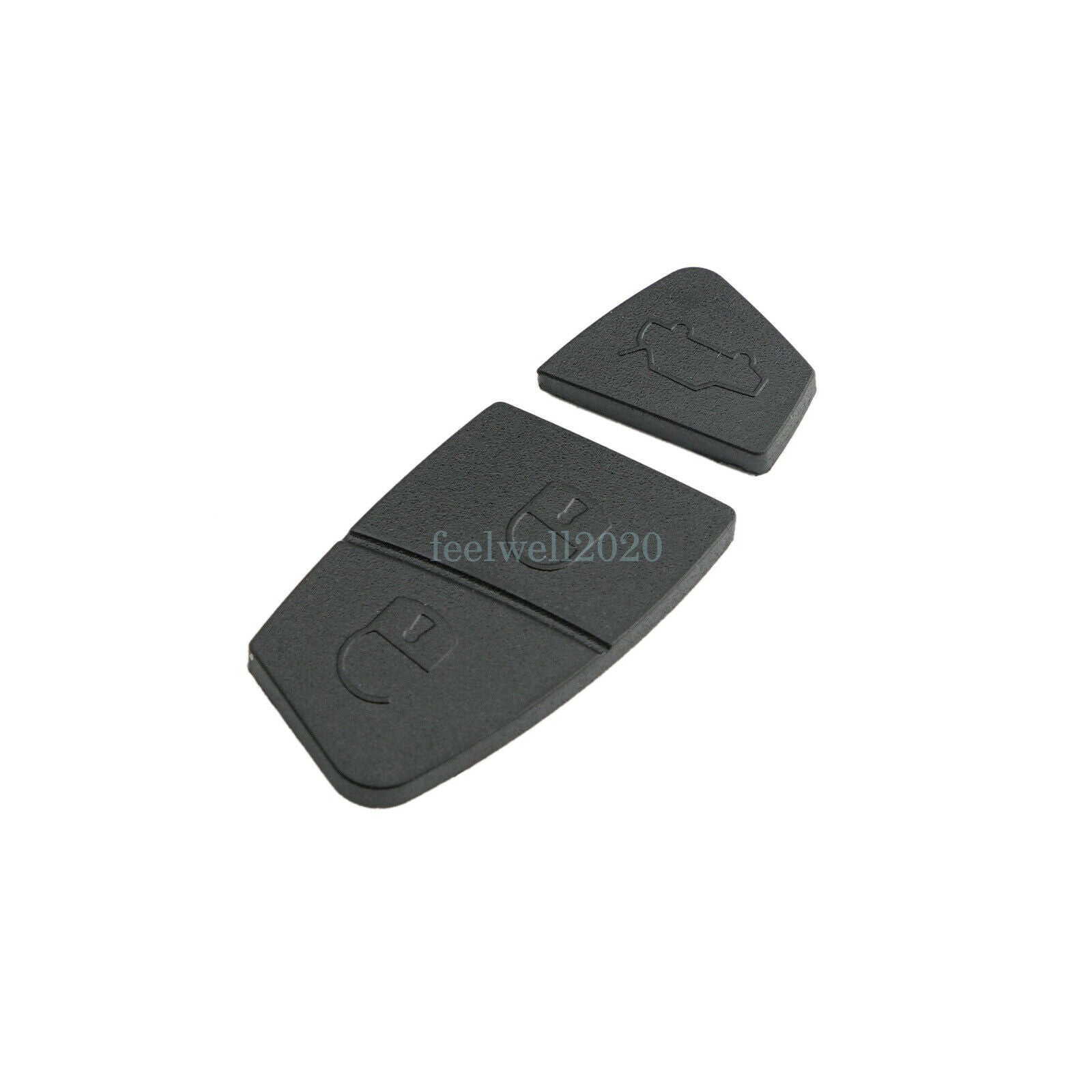 3 Button Rubber Pad Black Replacement For Fiat Punto Ducato Panda Remote Key Fob