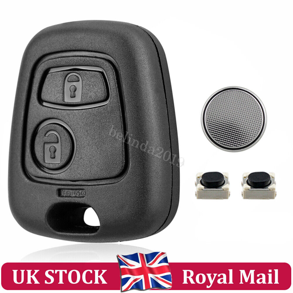 Replacement for Citroen C1 C2 C3 C4 C5 2 Button Car Remote Key Fob Case Battery