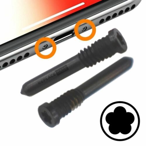 Pentalobe Screw Kit For Apple iPhone XR Black Replacement Bottom Set Repair