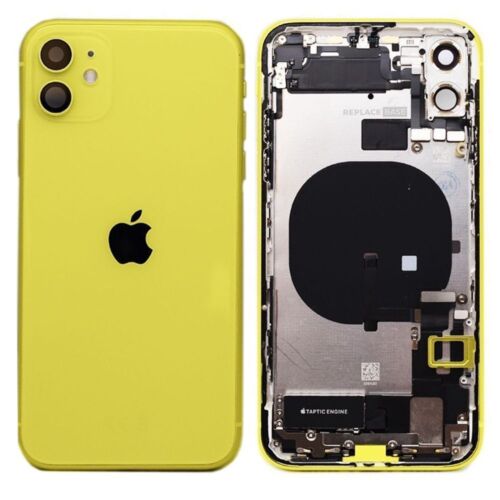 Back Housing Original Pull Reclaimed For iPhone 11 Yellow Replacement Grade A