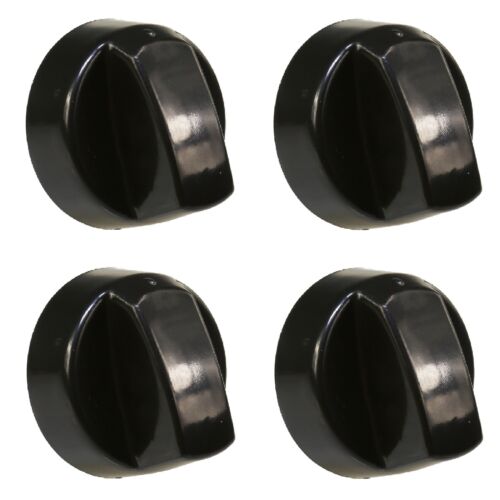 4 Black Oven Cooker Hob Flame Burner Hotplate Control Switch Knobs For Hotpoint