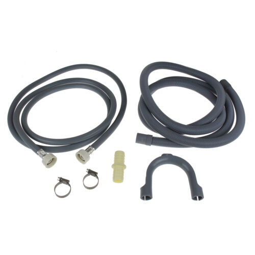 Long 2.5M Dishwasher Fill Water & Waste Drain Hose Extension Kit for Hotpoint