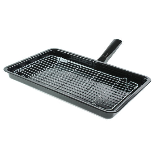 For Tricity Bendix Universal Enamel Grill Pan & Detachable Handle 360 x 240mm