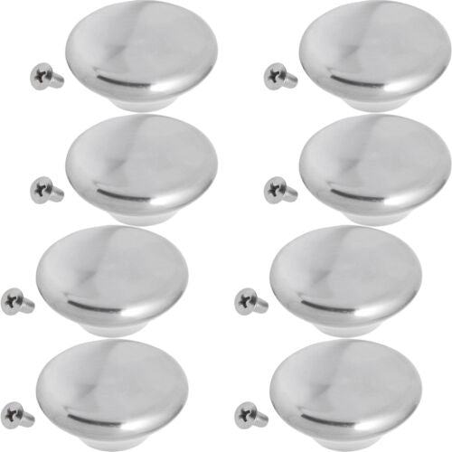 8 X Le Creuset Cooker Oven Pots & Pans Stainless Steel Lid Handle Knobs