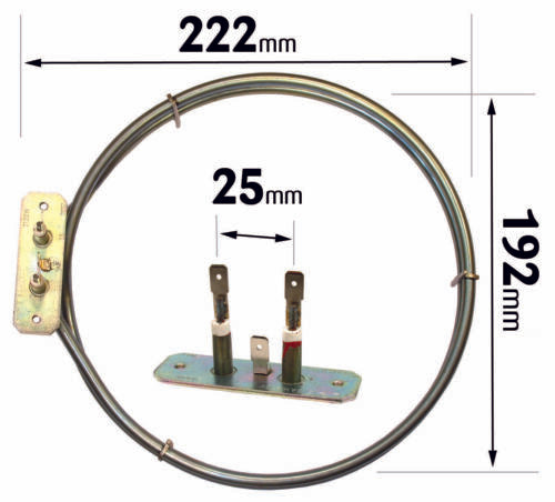 Genuine Beko 2 Turn 2100W Cooker Fan Oven Element BFD6654, DC3631, DVC61 DV6631