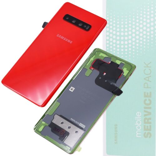 Battery Cover For Samsung S10 Plus G975 Replacement Service Pack Cardinal Red