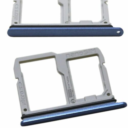 SIM SD Tray For LG Q7 BAQ Replacement & Card Holder Blue