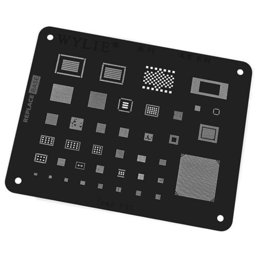 Wylie Square Hole Reballing Stencil For Apple iPad Pro 10.5 12.9 BGA Black