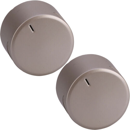 2 x Beko Cooker Hob Control Knobs - Silver - 157240604 Genuine MPN