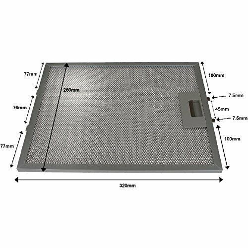 For Zanussi 320 x 260mm Metal Cooker Oven Hood Extractor Fan Vent Grease Filter