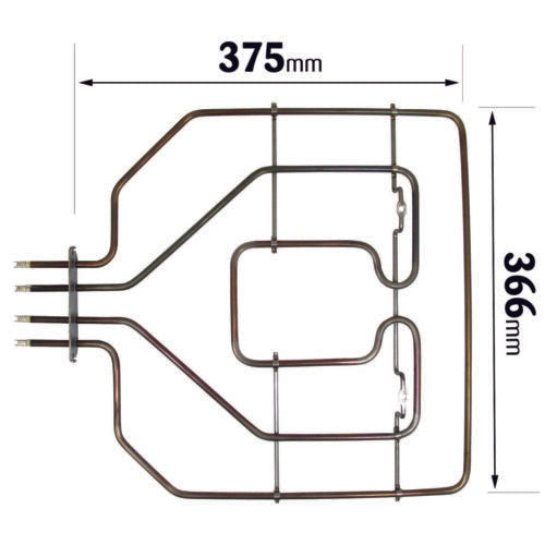 For Bosch Neff Siemens Oven Cooker Grill Heater Element 2800W 375 x 368mm