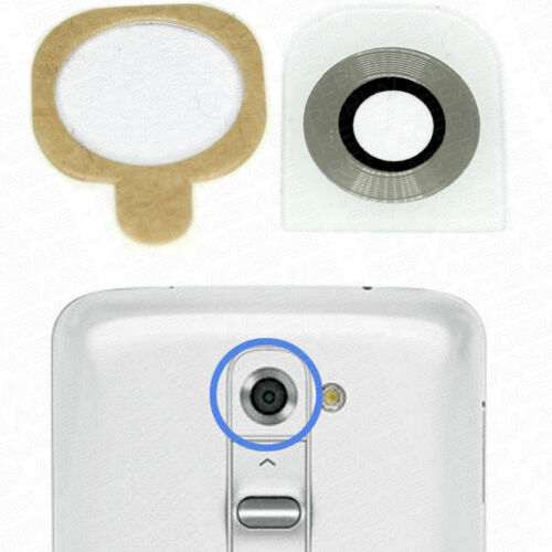 Camera Lens Protector For LG G2 White Phone Replacement Glass Part & Adhesive