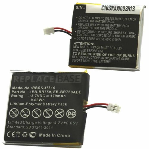 Battery For Samsung Galaxy Gear S Watch EB-BR750 170mAh REPLACEBASE Replacement